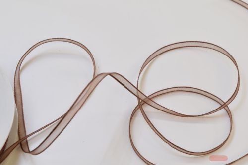 Bild von Band 50m/ 03mm, Organza, braun 57