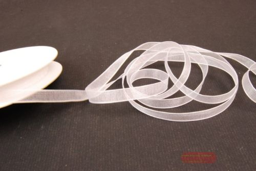 Bild von Band 50m/ 09mm, Organza, weiss