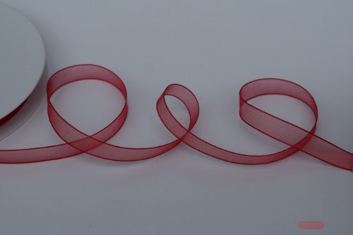 Bild von Band 50m/ 09mm, Organza, rot