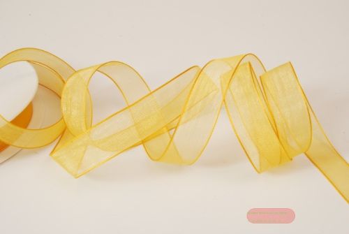 Bild von Band 50m/ 15mm, Organza, sonnengelb