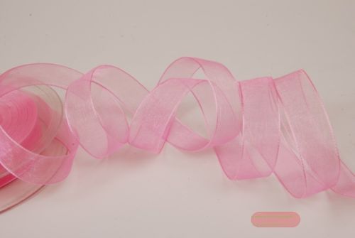 Bild von Band 50m/ 15mm, Organza, pink