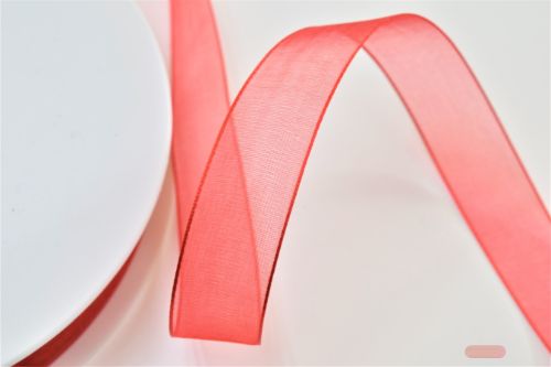 Bild von Band 50m/ 15mm, Organza, rot