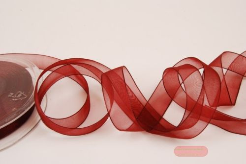 Bild von Band 25m/ 15mm, Organza, stierenblut