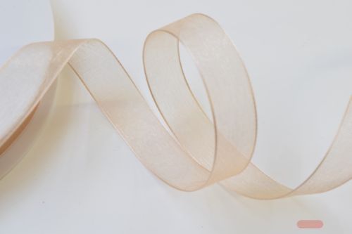 Bild von Band 50m/ 15mm, Organza, h'braun
