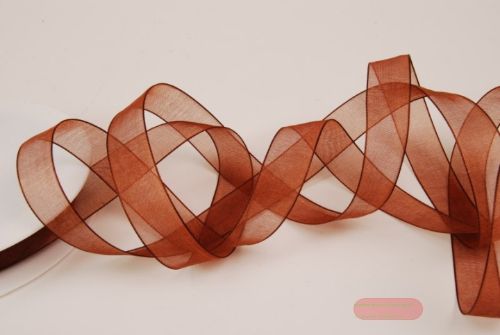 Bild von Band 25m/ 15mm, Organza, d'braun