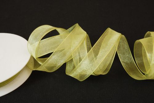Bild von Band 50m/ 15mm, Organza, h'grün