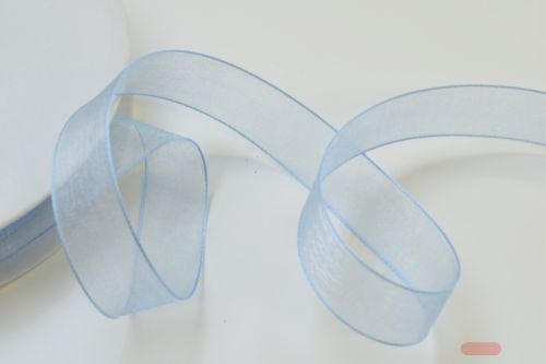 Bild von Band 50m/ 15mm, Organza, h'blau