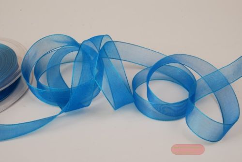 Bild von Band 50m/ 15mm, Organza, blau