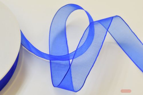 Bild von Band 50m/ 15mm, Organza, royalblau
