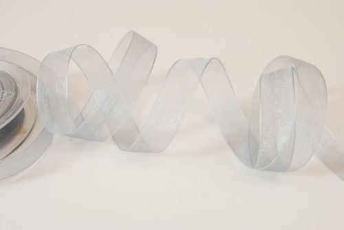 Bild von Band 50m/ 15mm, Organza, grau