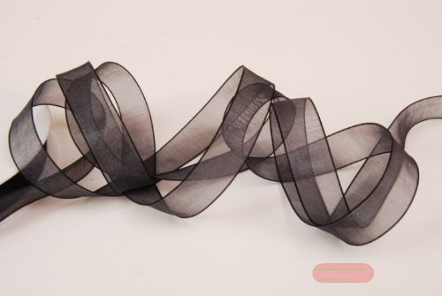 Bild von Band 50m/ 15mm, Organza, schwarz