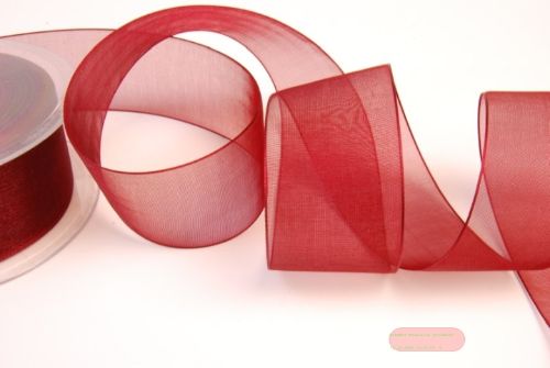Bild von Band 50m/ 40mm, Organza, stierenblut