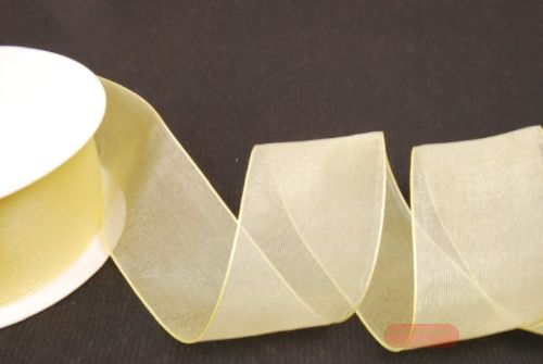 Bild von Band 50m/ 40mm, Organza, h'gelb