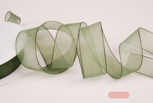 Bild von Band 50m/ 25mm, Organza, d'grün