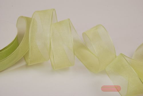 Bild von Band 50m/ 25mm, Organza, h'grün