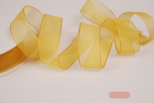 Bild von Band 50m/ 25mm, Organza, natur