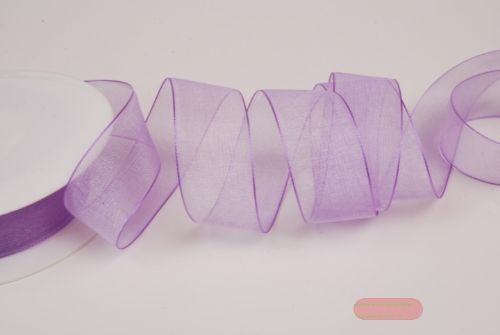 Bild von Band 50m/ 25mm, Organza, lavendel