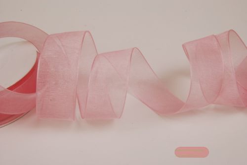 Bild von Band 50m/ 25mm, Organza, rosa