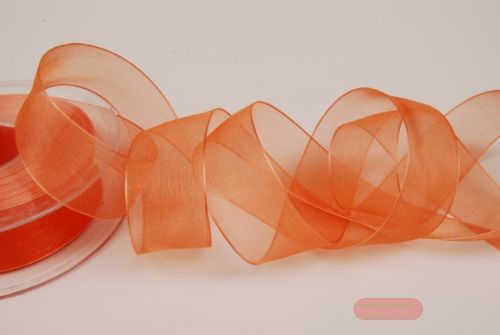 Bild von Band 50m/ 25mm, Organza, orange
