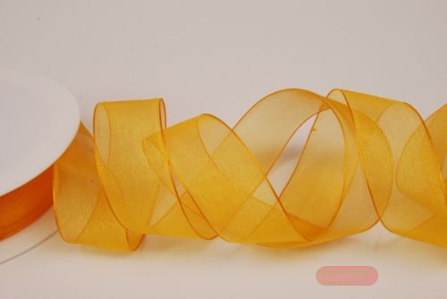 Bild von Band 50m/ 25mm, Organza, sonnengelb