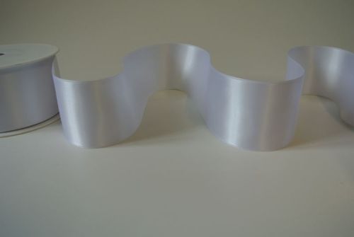 Bild von Band 25m/ 50mm, Double face Satin, weiss*