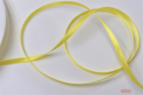 Bild von Band 50m/ 03mm, Double face Satin, z-gelb