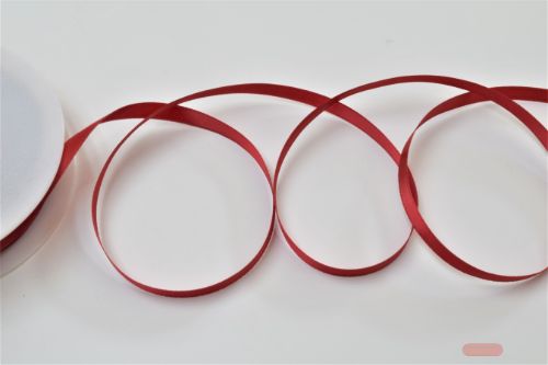 Bild von Band 50m/ 03mm, Double face Satin, d'rot