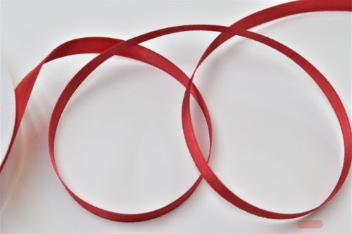 Bild von Band 25m/ 07mm, Double face Satin, d'rot