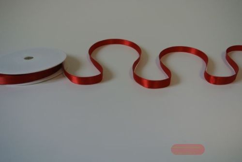 Bild von Band 25m/ 10mm, Double face Satin, rot