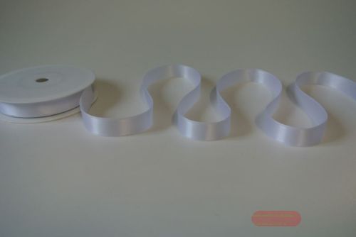 Bild von Band 25m/ 15mm, Double face Satin, weiss