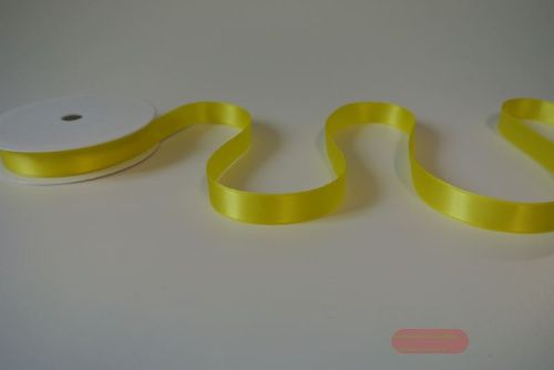 Bild von Band 25m/ 15mm, Double face Satin, citronengelb