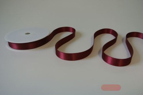 Bild von Band 25m/ 15mm, Double face Satin, bordeaux