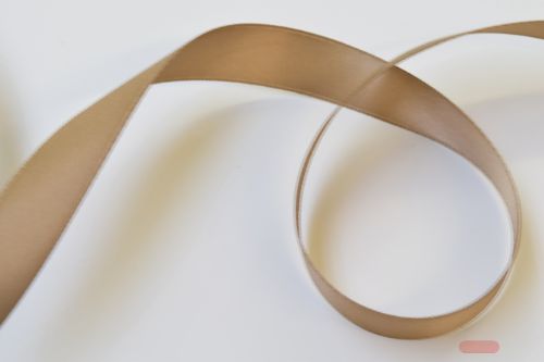 Bild von Band 25m/ 15mm, Double face Satin, leber