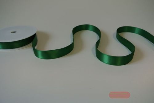 Bild von Band 25m/ 15mm, Double face Satin, d'grün