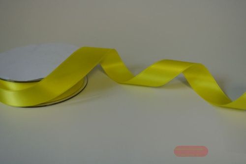 Bild von Band 25m/ 25mm, Double face Satin, citronengelb