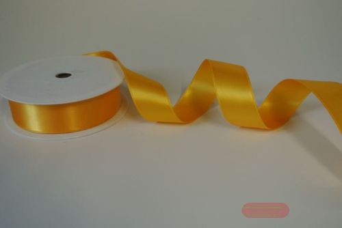 Bild von Band 25m/ 25mm, Double face Satin, d'gelb