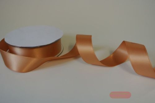 Bild von Band 25m/ 25mm, Double face Satin, h'braun