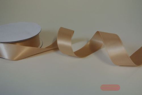 Bild von Band 25m/ 25mm, Double face Satin, natur