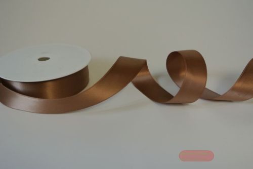 Bild von Band 25m/ 25mm, Double face Satin, leber