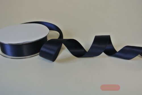 Bild von Band 25m/ 25mm, Double face Satin, navy-blau