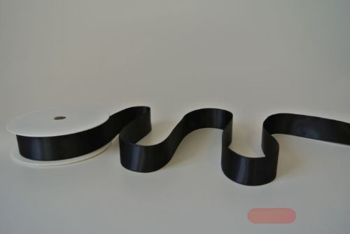 Bild von Band 25m/ 25mm, Double face Satin, schwarz