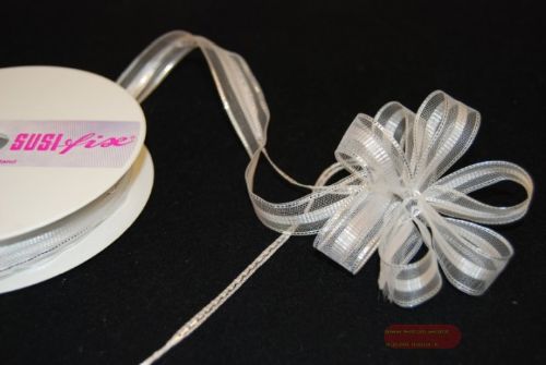 Bild von Susifix 25m/ 15mm, Tüllrand, weiss/silber