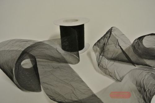 Bild von Band 20m/   80mm, Crash-Organza, schwarz