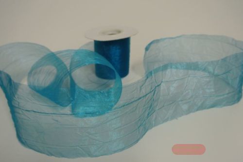 Bild von Band 20m/   80mm, Crash-Organza, türkis