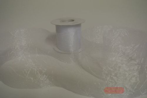 Bild von Band 20m/   80mm, Crash-Organza, weiss