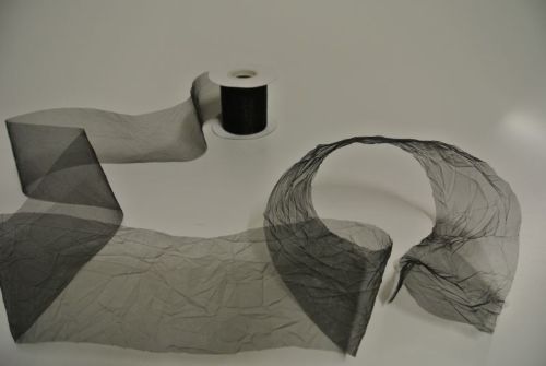 Bild von Band 20m/   50mm, Crash-Organza, schwarz