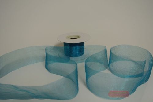 Bild von Band 20m/   50mm, Crash-Organza, türkis