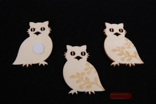 Bild von Aufleger, Eule Holz 35mm, natur