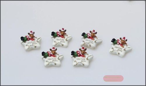 Bild von Aufleger, "Frohes Fest" 25mm - klebend, weiss/bunt