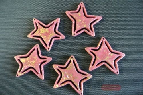 Bild von Sterne, zum anhängen 5cm, rot